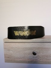 ***Weider***Black Leather Weightlifting Belt Size M