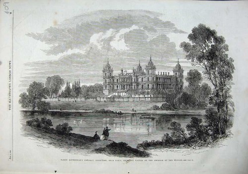Old antique print - old, 1863