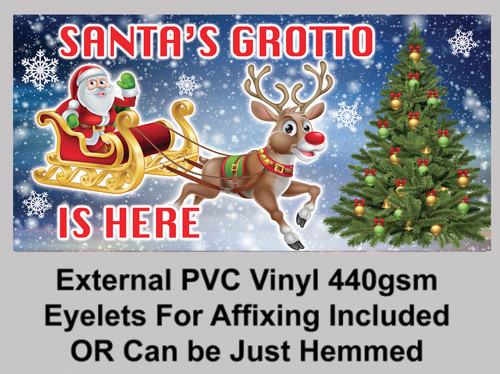Santas grotto advert sign - santas,