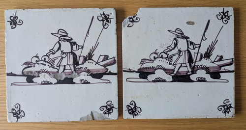 Hand painted antique - 2, 18th