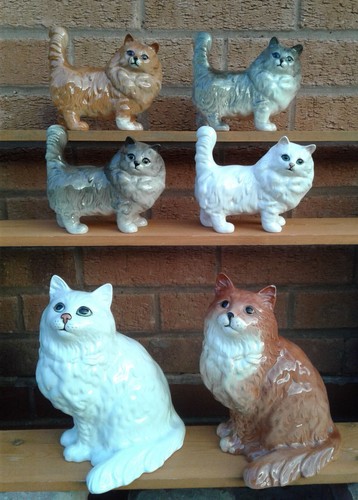Beswick persian cats - cats, &