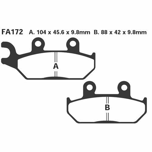 Pair pads ebc fa172tt - pair, of