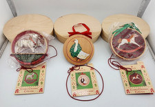 HALLMARK Rocking Horse, Goose,  Lamb Xmas ORNAMENT Country Christmas Collection