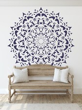Mandala Large Walls Stencils Painting Furniture Decor Yoga Reusable Crafts DL47