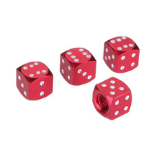 x4 Dice Tyre Valve Dust Caps For BMX Bike Car Motorcycle Universal Fit