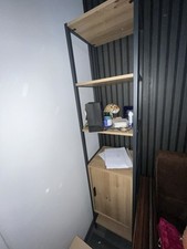 Tall Bathroom Cabinet Storage Unit Rustic Slim Tallboy Cupboard Door Shelves