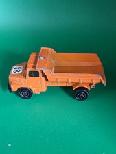 B581 Vintage 1976 Majorette 205 France Scania LS 140 Tipper Truck Orange 1:100
