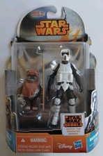 Star Wars Wicket W Warrick  & Biker Scout Action Figures Mission Series MS10