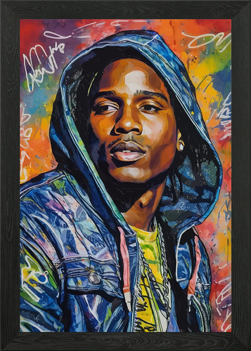 Asap rocky portrait framed - asap,