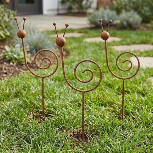 1pc metal snail - 1pc, garden