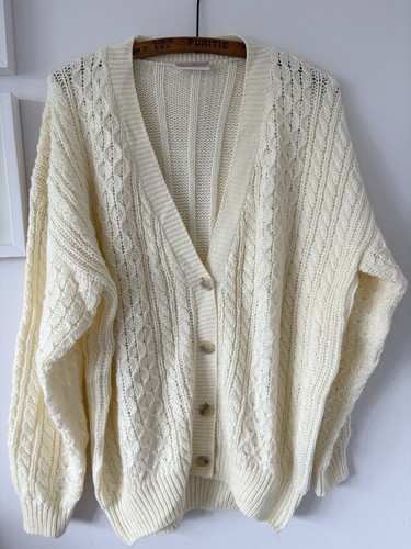 Vintage aran style cream - vintage,