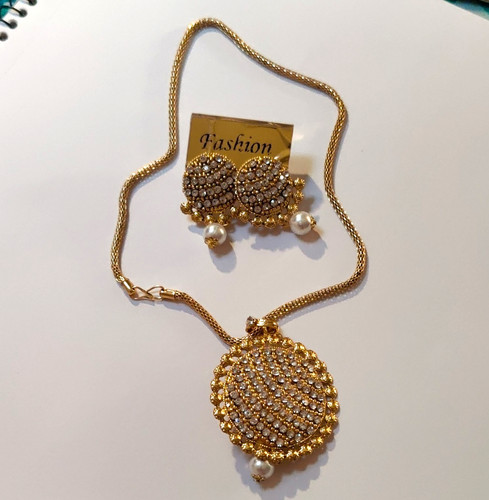 Gold plated clear crystal - gold,