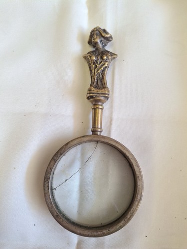 Brass magnifying glass - magnifying,