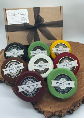 Cheese hamper waxed - waxed, truckles