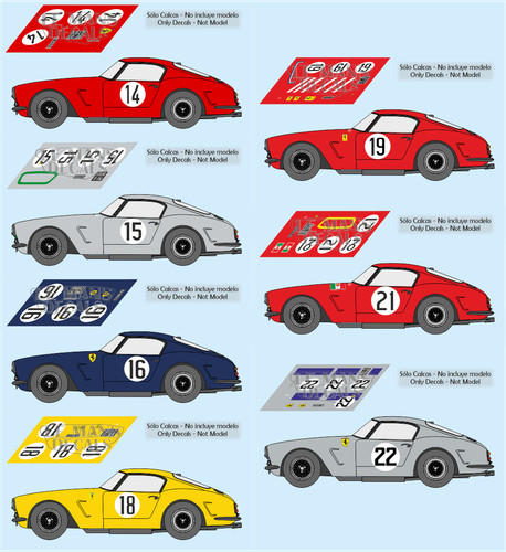 Decals ferrari 250 swb le - ferrari,