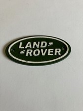 Cast Iron Landrover Sign/Plaque Green and White