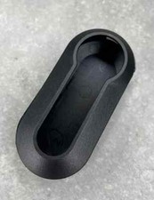 BLACK Replacement Key Fob Trim Cover Shell Case Fiat 500, Abarth, Punto, Panda