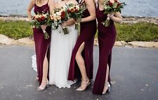 Wine David’s Bridal bridesmaid dresses uk
