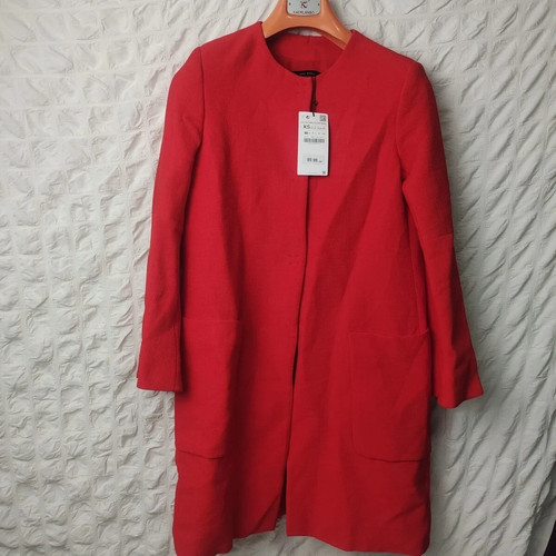 Zara red long sleeves round - red,