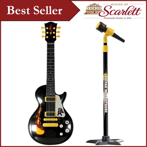 Black electric guitar - electric, &