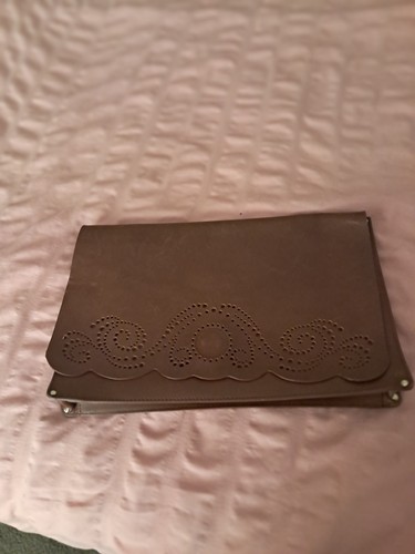 Hotter brown leather clutch - hotter,