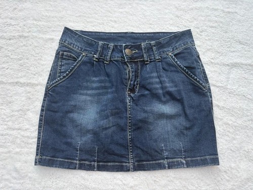 Vintage dark wash denim mini - wash,