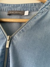 Mint Velvet Blue Chambrey Long Sleeve Ladies Dress Size XL