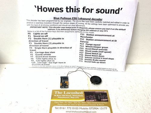 Esu loksound pin decoder - esu,