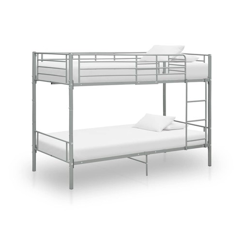 Bunk bed without mattress grey - bed,