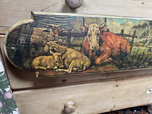 Vintage hand painted folk - hand-painted, art