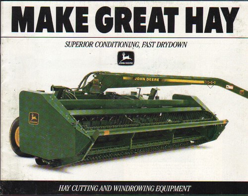 1989 john deere hay cutting - deere,