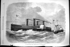 Original Old Antique Print