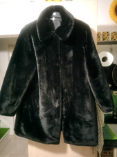 Ladies black lined faux fur jacket/coat size XL/18/20 new