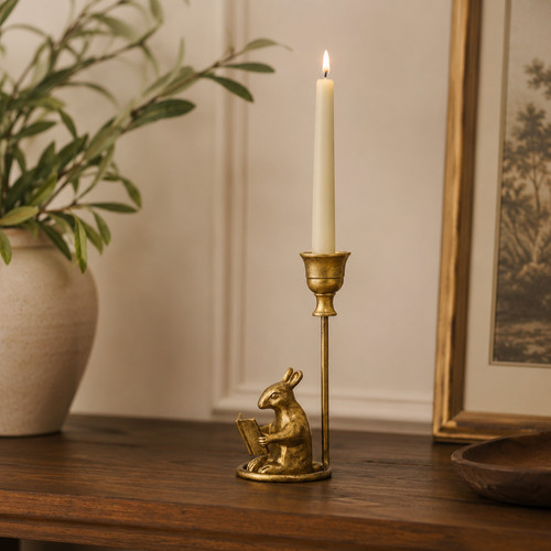 Metal mouse candle holder - mouse,