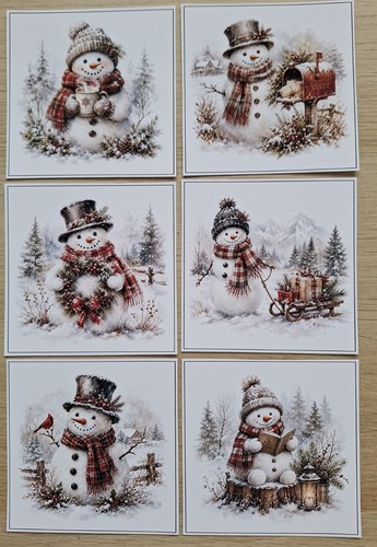 Luxury vintage snowman printed