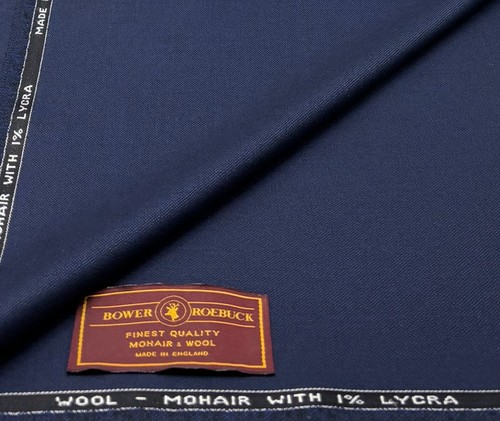 Navy basket weave wool - navy,