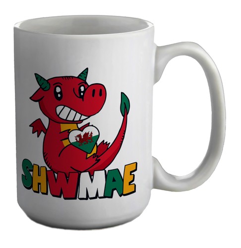 Welsh dragon mug shwmae - dragon,