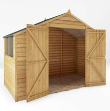 10x5 WOODEN GARDEN SHED DOUBLE