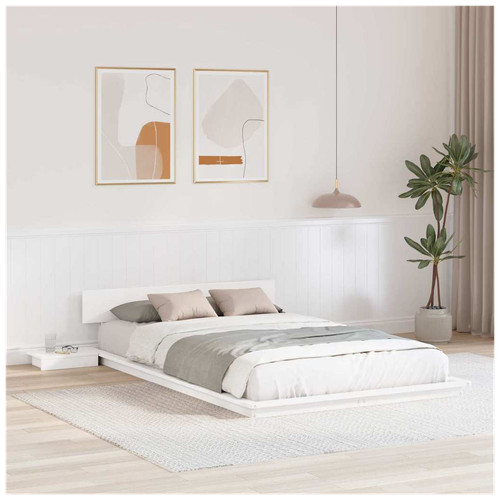 Bed frame white wood - frame,