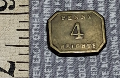 Brass vintage penny - vintage,