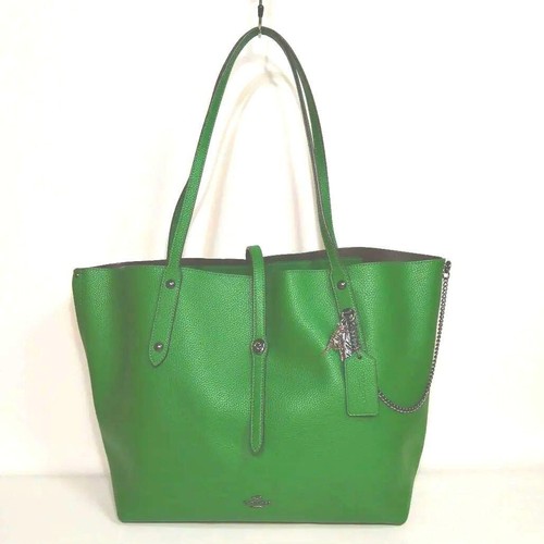 Coach tote bag leather - coach, green