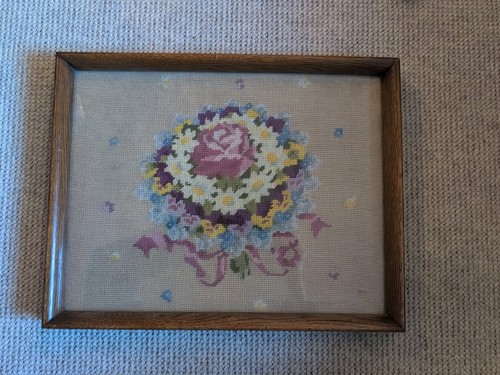 Vintage needlepoint tapestry - vintage,
