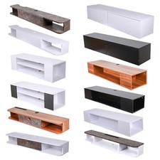 Wall Mounted TV Cabinet Entertainment Unit Floating Storage Living Room Cupboard