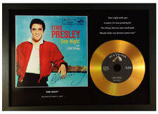 ELVIS PRESLEY 'ONE NIGHT' SIGNED PHOTO GOLD DISC COLLECTABLE MEMORABILIA GIFT