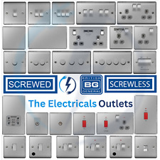 BG Brushed Steel Switches &