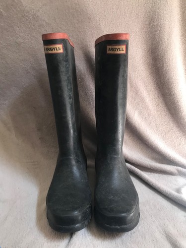 Vintage argyll rubber wellies - argyll,
