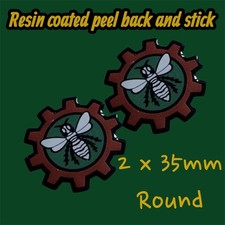 35mm X 2 Vespa WASP Cog Badge