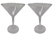 2 x Plastic Martini Cocktail
