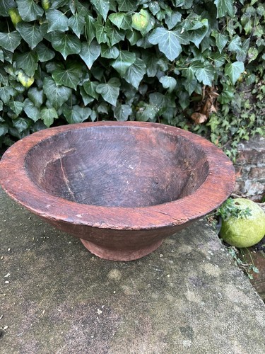 Antique african wooden mixing - african,