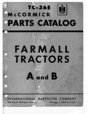 McCormick Farmall Tractors A and B Parts Manual